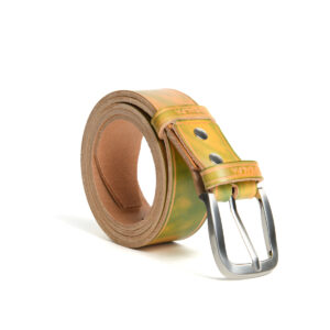 Cintura-artigianale-in-cuoio-con-fibbia-da-4-cm-di-colore-giallo-verde