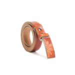 Cintura in cuoio artigianale da uomo - Coloniale 3 cm Stampinata